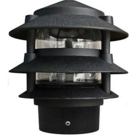 10 In. 3 Tier Pagoda Light - 5W 120V; Black